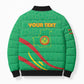 Personalized Mauritania Independence Day Bomber Puffer Jacket Coat Of Arms With Map
