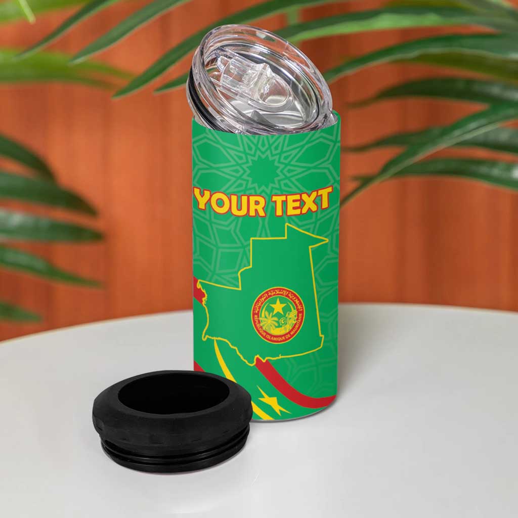 Mauritania Personalized 4 in 1 Can Cooler Tumbler Happy Independence Day - African Pride
