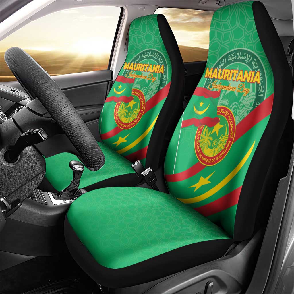 Mauritania Car Seat Cover Happy Independence Day - African Pride