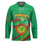 Personalized Mauritania Independence Day Hockey Jersey Coat Of Arms With Map