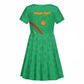 Mauritania Personalized Kid Short Sleeve Dress Happy Independence Day - African Pride