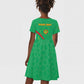 Mauritania Personalized Kid Short Sleeve Dress Happy Independence Day - African Pride