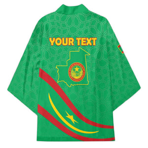 Personalized Mauritania Independence Day Kimono Coat Of Arms With Map
