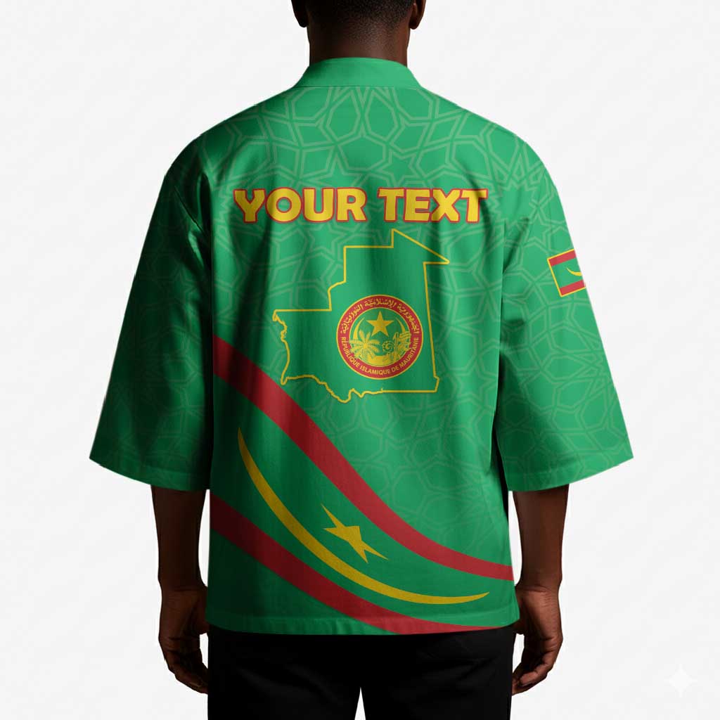 Personalized Mauritania Independence Day Kimono Coat Of Arms With Map
