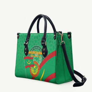 Mauritania Independence Day Leather Bag Coat Of Arms With Map