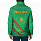 Personalized Mauritania Independence Day Padded Jacket Coat Of Arms With Map
