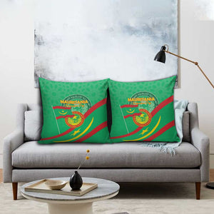 Mauritania Independence Day Pillow Cover Coat Of Arms With Map