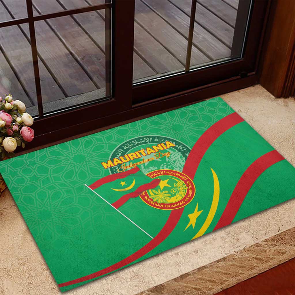 Mauritania Rubber Doormat Happy Independence Day - African Pride