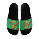 Mauritania Independence Day Slide Sandals Coat Of Arms With Map