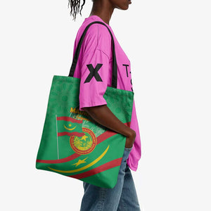 Mauritania Independence Day Tote Bag Coat Of Arms With Map