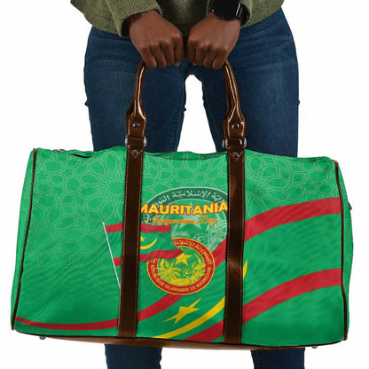 Mauritania Independence Day Travel Bag Coat Of Arms With Map