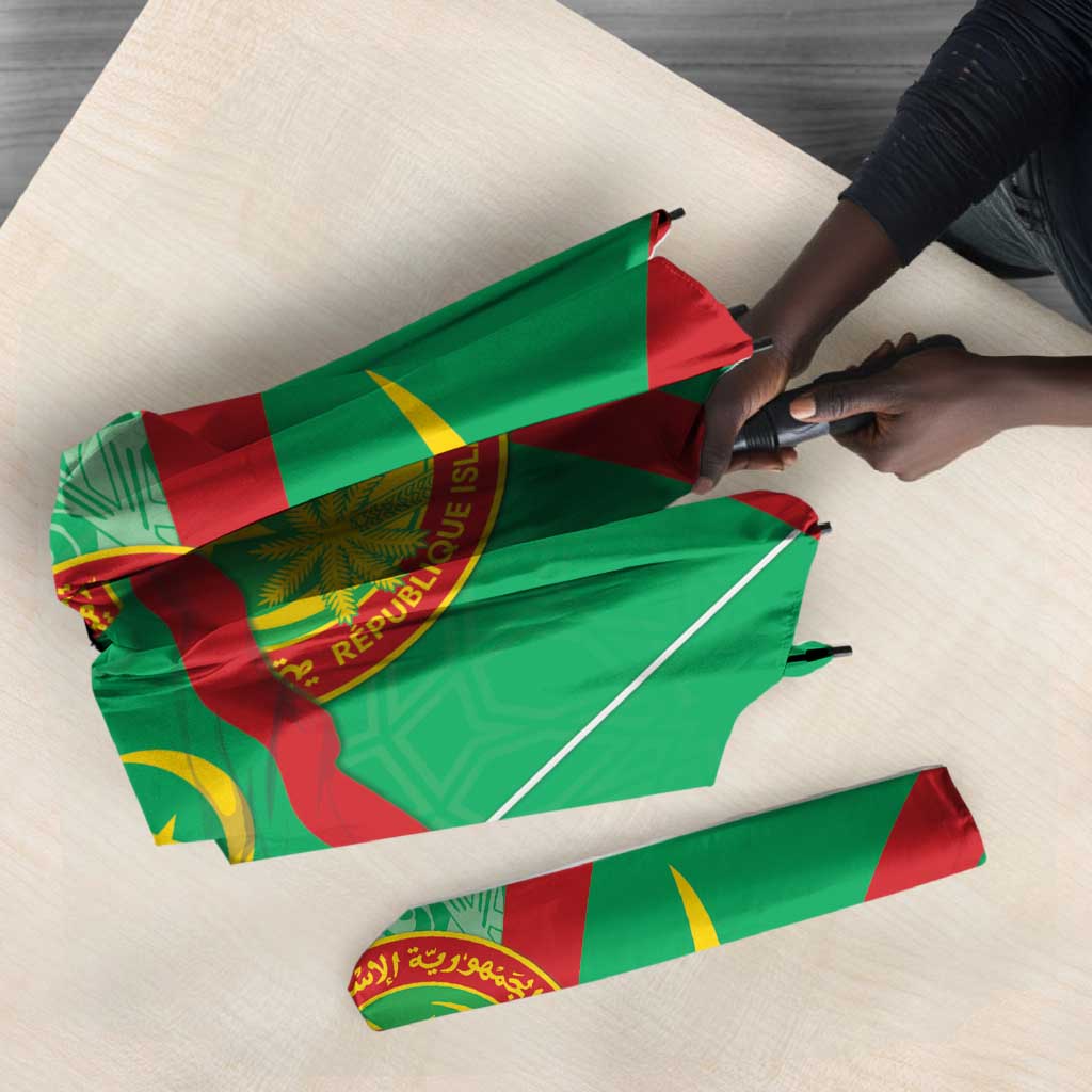 Mauritania Independence Day Umbrella Coat Of Arms With Map
