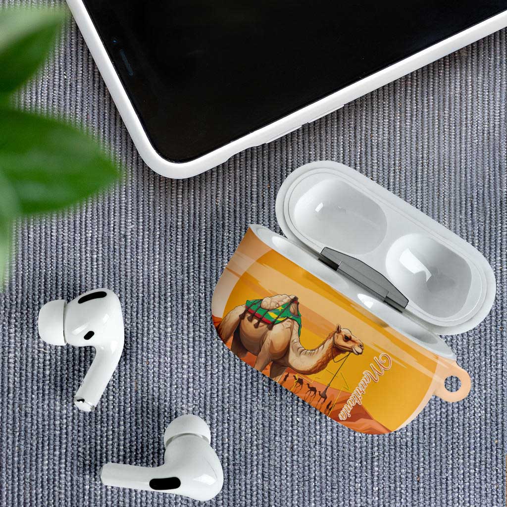 Mauritania Sahara AirPods Case Camel With Map