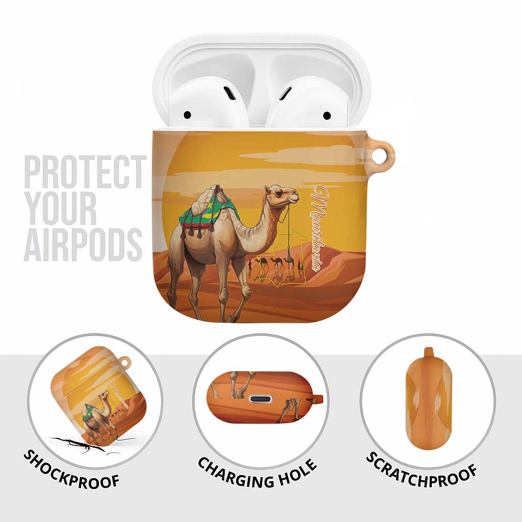 Mauritania Sahara AirPods Case Camel With Map
