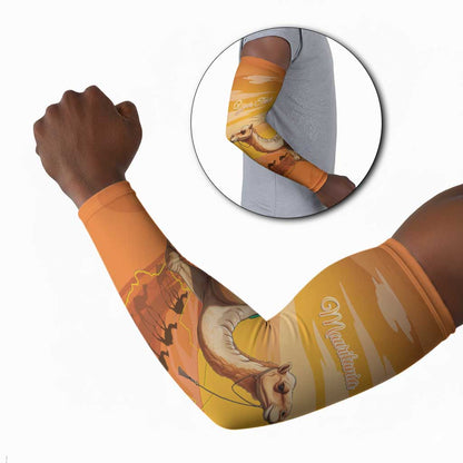 Personalized Mauritania Sahara Arm Sleeves Camel With Map