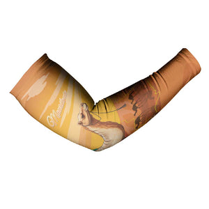 Personalized Mauritania Sahara Arm Sleeves Camel With Map