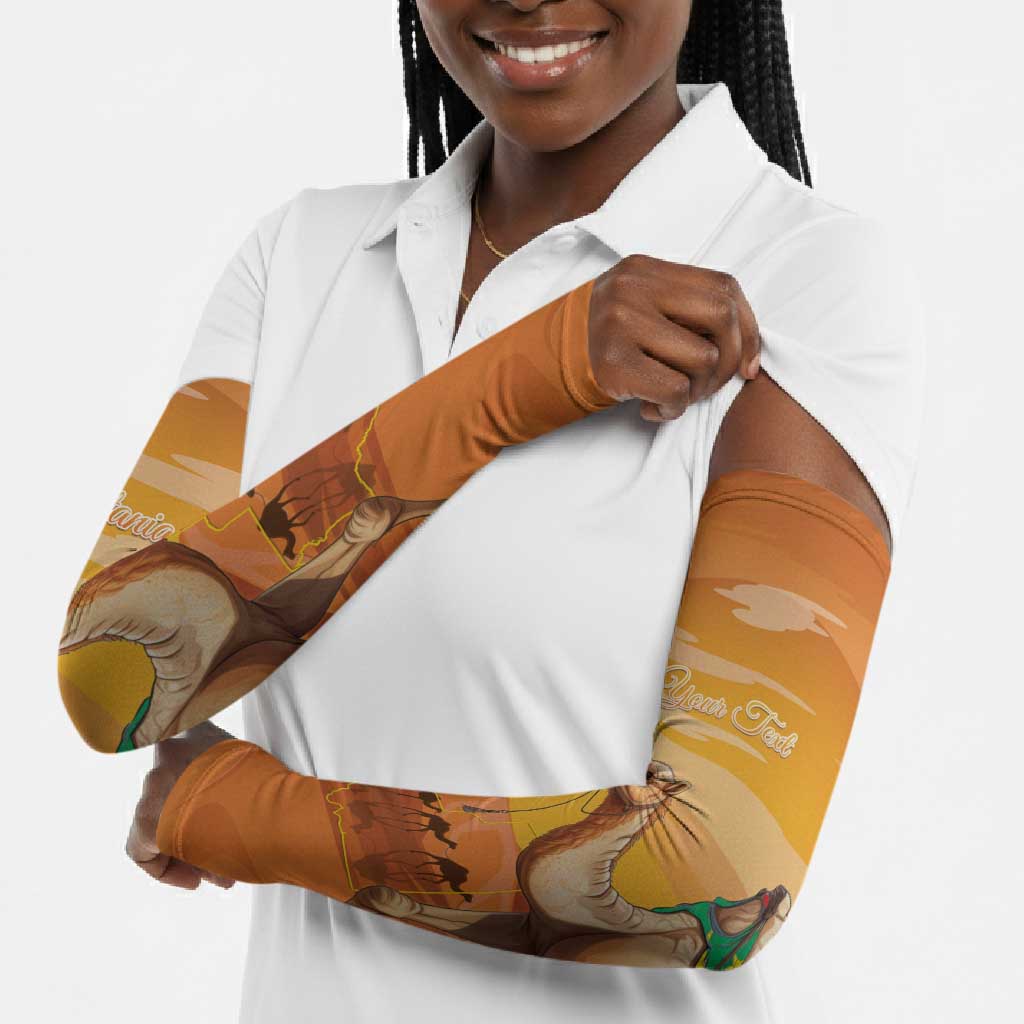 Personalized Mauritania Sahara Arm Sleeves Camel With Map