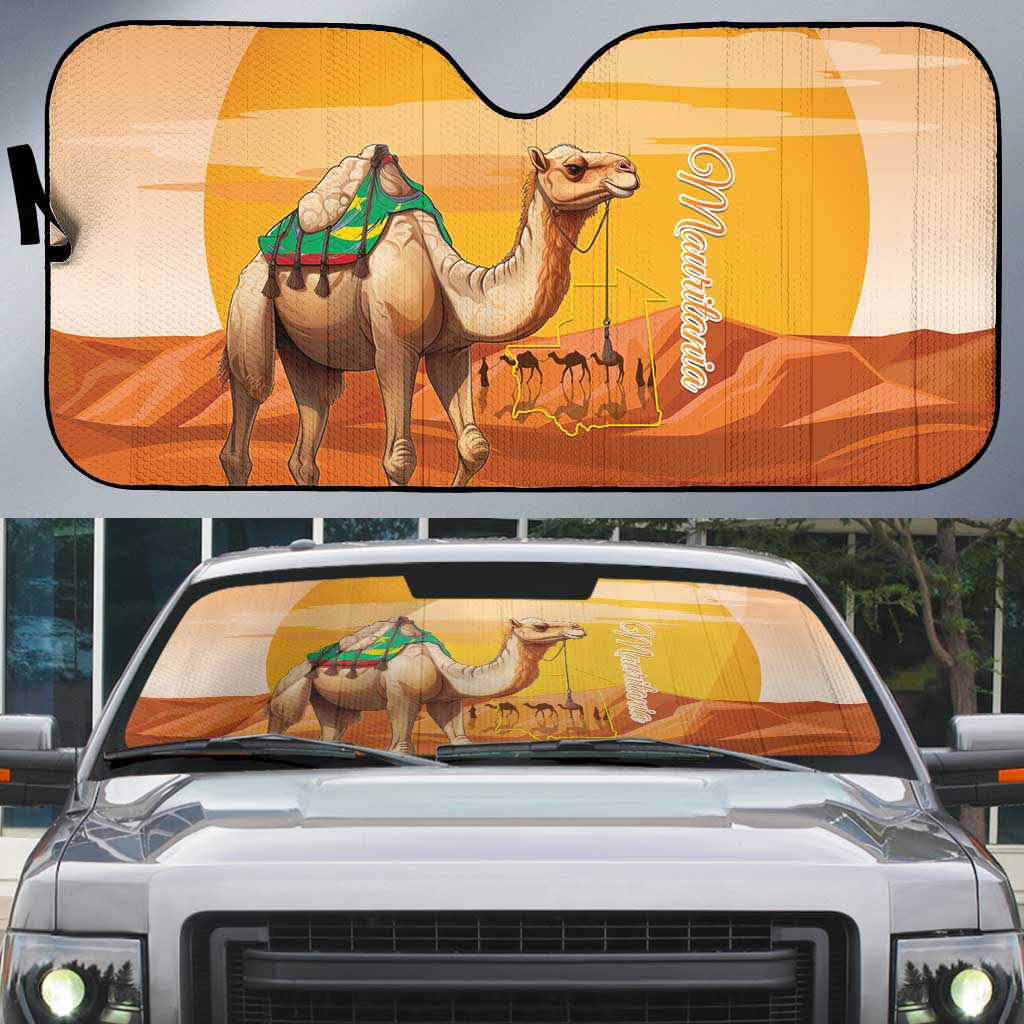 Mauritania Sahara Auto Sun Shade Camel With Map