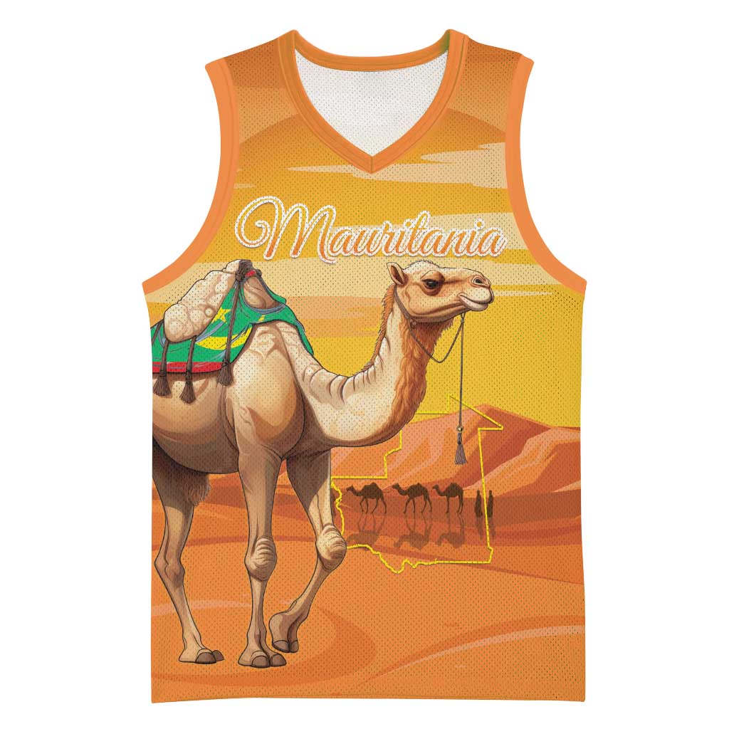 Mauritania Sahara Personalized Basketball Jersey Camel With Map LT15