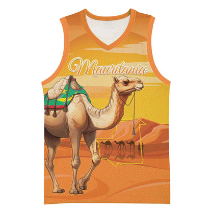 Mauritania Sahara Personalized Basketball Jersey Camel With Map LT15