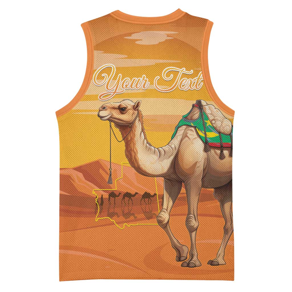 Mauritania Sahara Personalized Basketball Jersey Camel With Map LT15