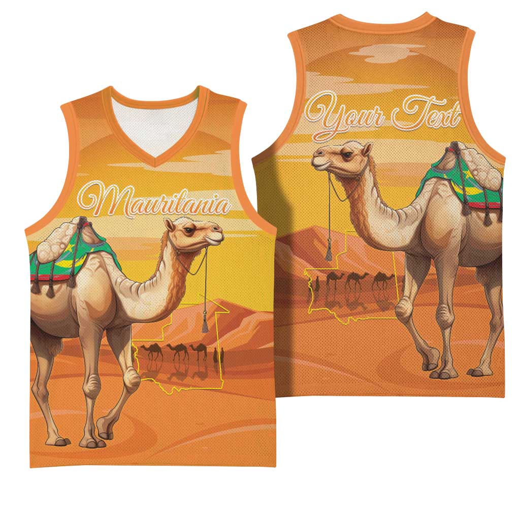 Mauritania Sahara Personalized Basketball Jersey Camel With Map LT15
