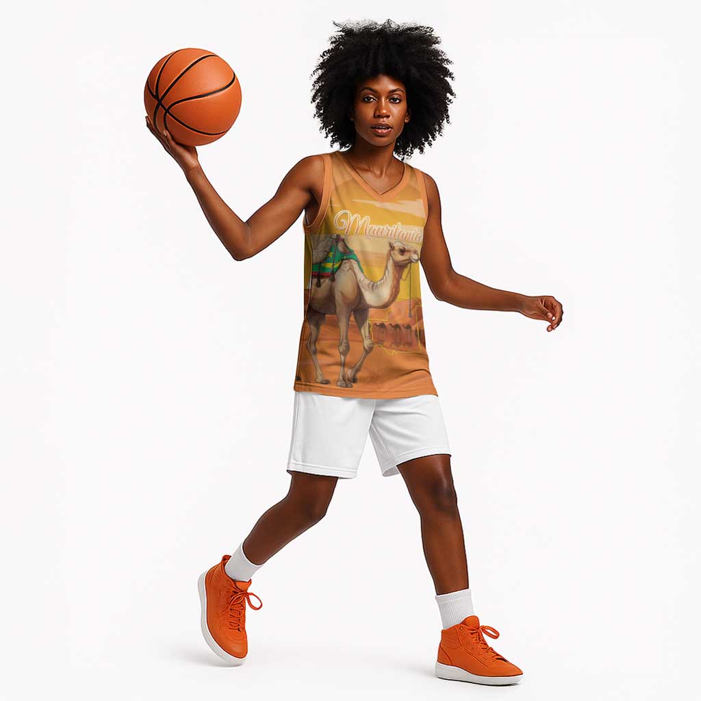 Mauritania Sahara Personalized Basketball Jersey Camel With Map LT15