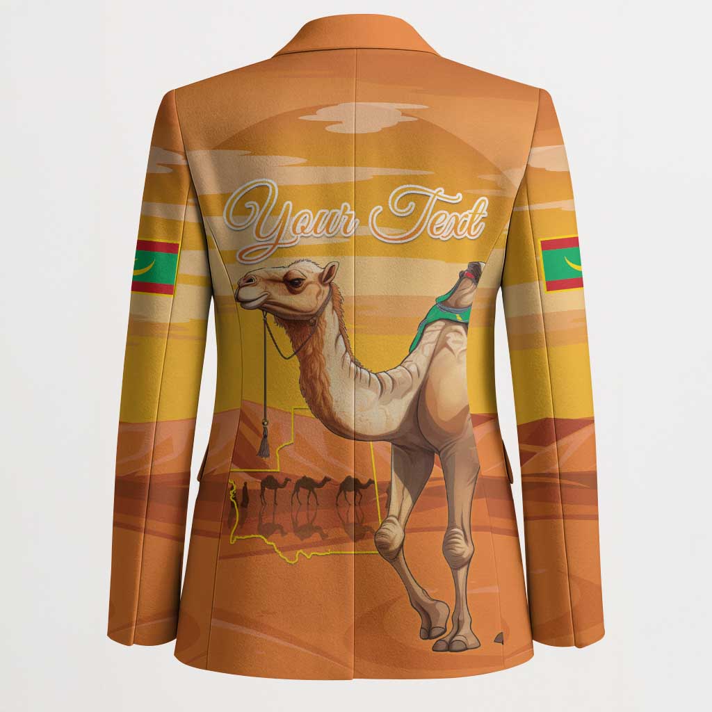 Personalized Mauritania Sahara Blazer Camel With Map