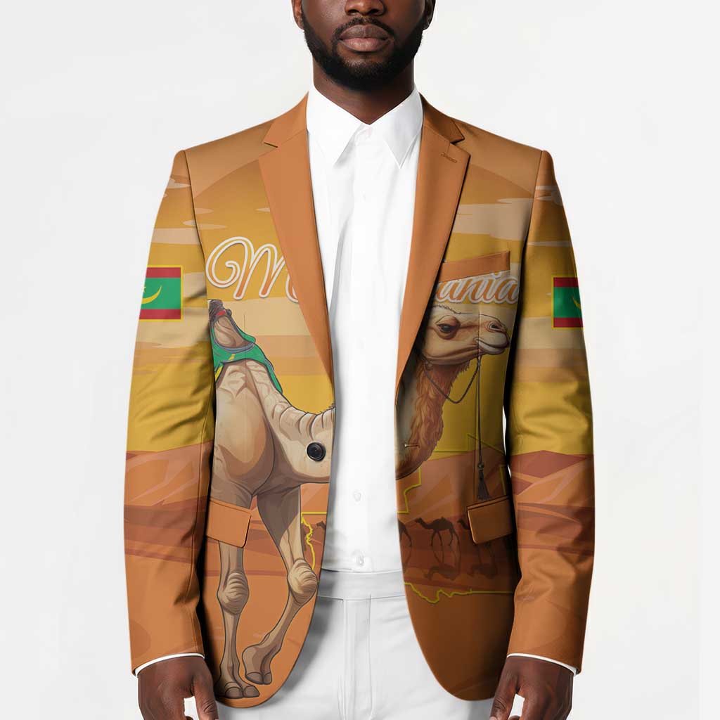 Personalized Mauritania Sahara Blazer Camel With Map