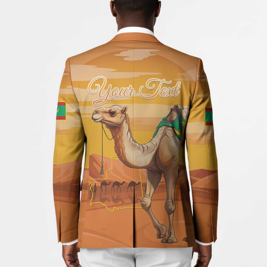Personalized Mauritania Sahara Blazer Camel With Map