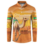 Personalized Mauritania Sahara Button Sweatshirt Camel With Map