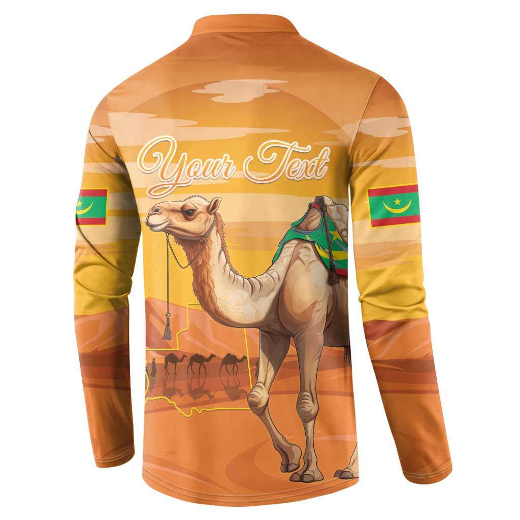 Personalized Mauritania Sahara Button Sweatshirt Camel With Map