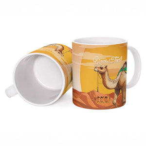 Personalized Mauritania Sahara Ceramic Mug Camel With Map