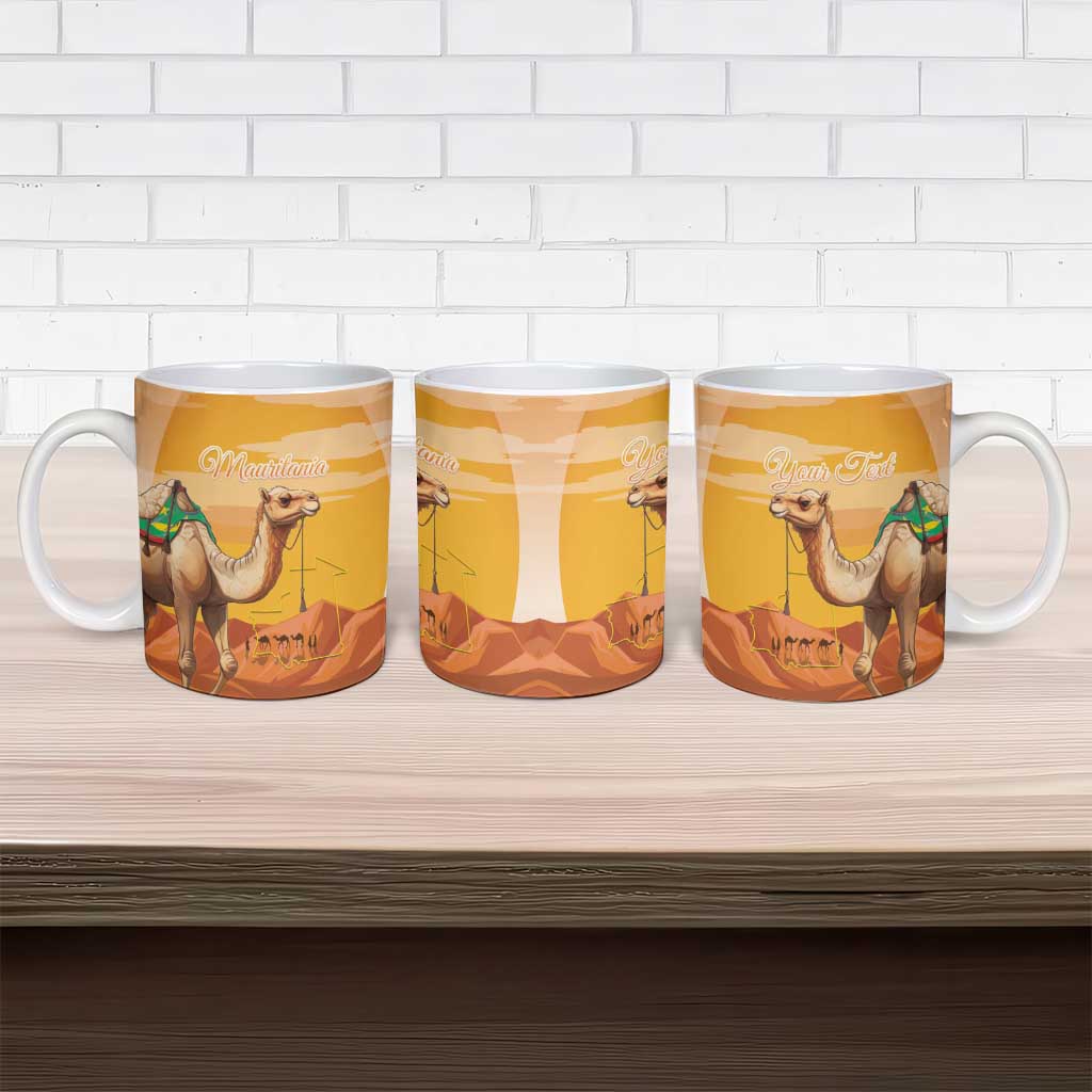 Personalized Mauritania Sahara Ceramic Mug Camel With Map