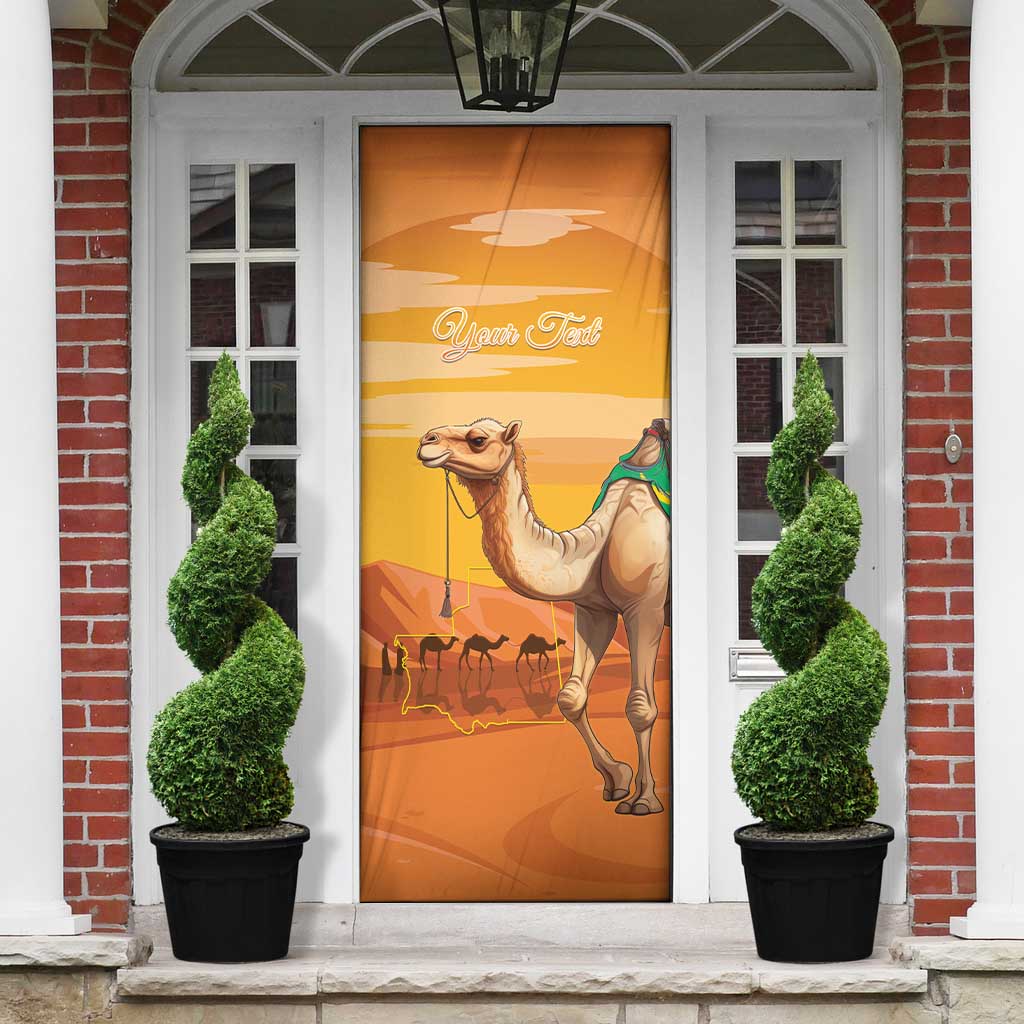 Personalized Mauritania Sahara Door Cover Camel With Map