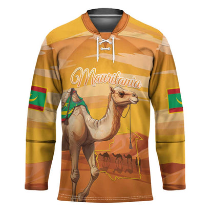 Personalized Mauritania Sahara Hockey Jersey Camel With Map
