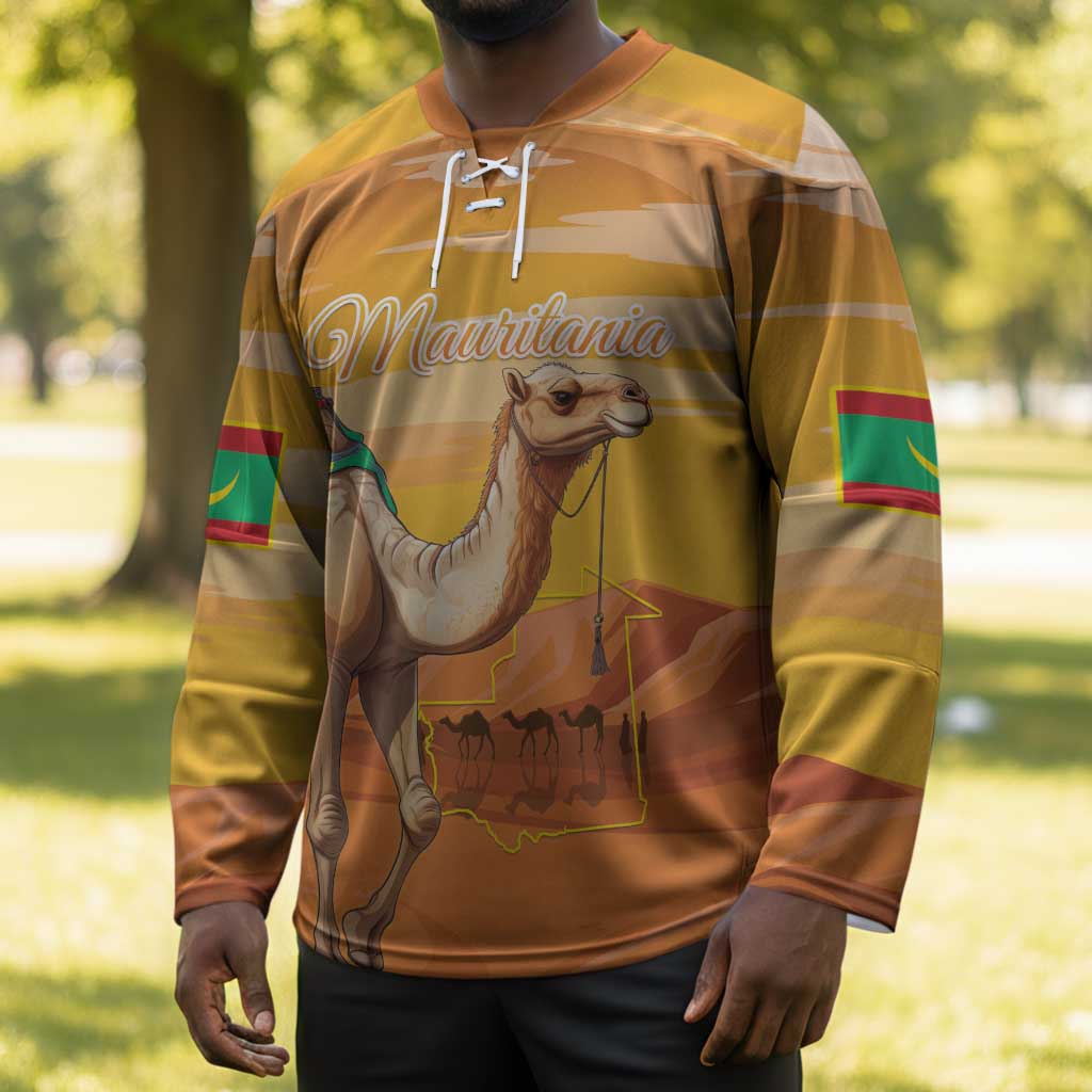 Personalized Mauritania Sahara Hockey Jersey Camel With Map