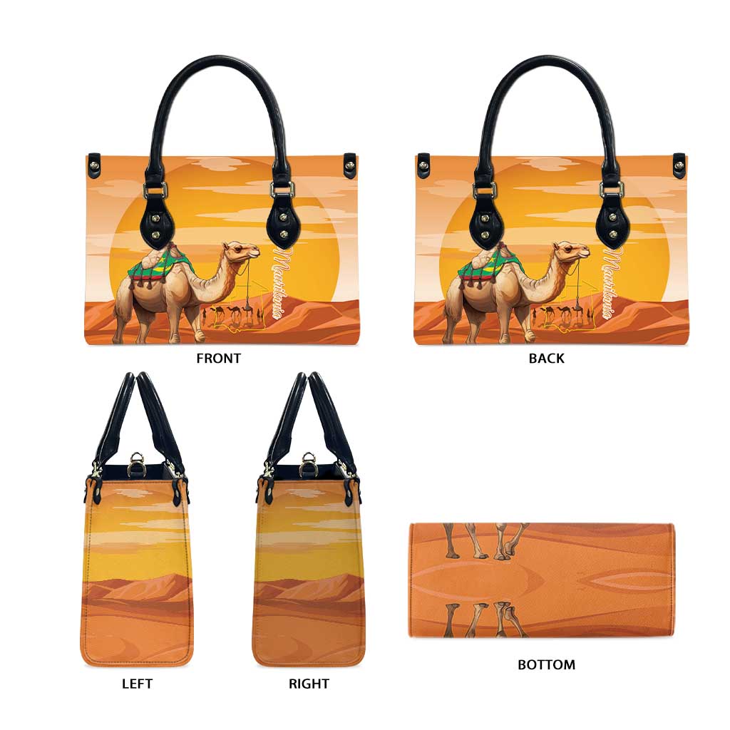 Mauritania Sahara Leather Bag Camel With Map