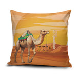 Mauritania Sahara Pillow Cover Camel With Map