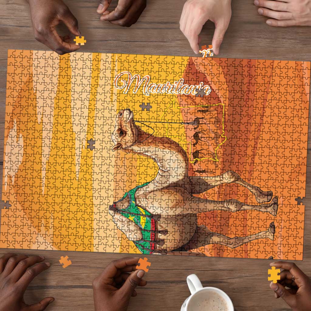 Mauritania Sahara Puzzle Camel With Map