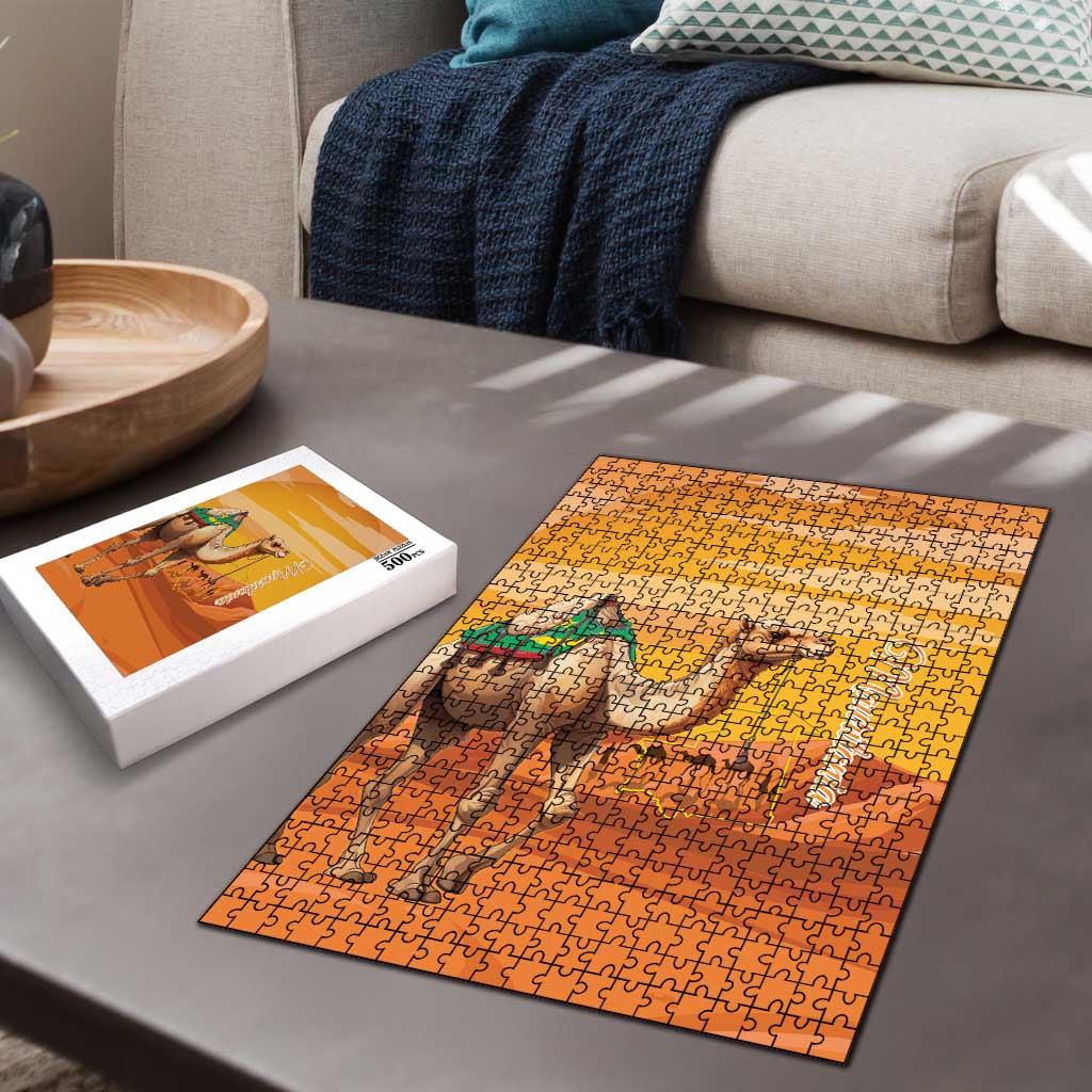 Mauritania Sahara Puzzle Camel With Map