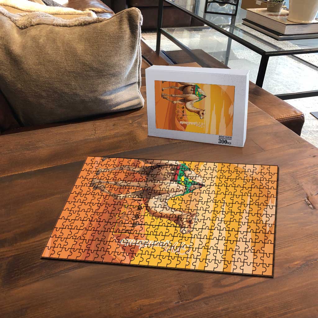 Mauritania Sahara Puzzle Camel With Map