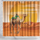 Mauritania Sahara Shower Curtain Camel With Map - African Pride