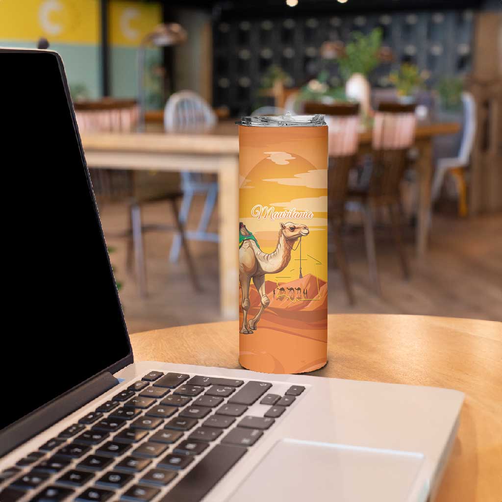 Mauritania Sahara Personalized Skinny Tumbler Camel With Map - African Pride
