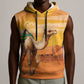Mauritania Sahara Personalized Sleeveless Hoodie Camel With Map - African Pride