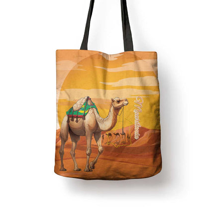 Mauritania Sahara Tote Bag Camel With Map