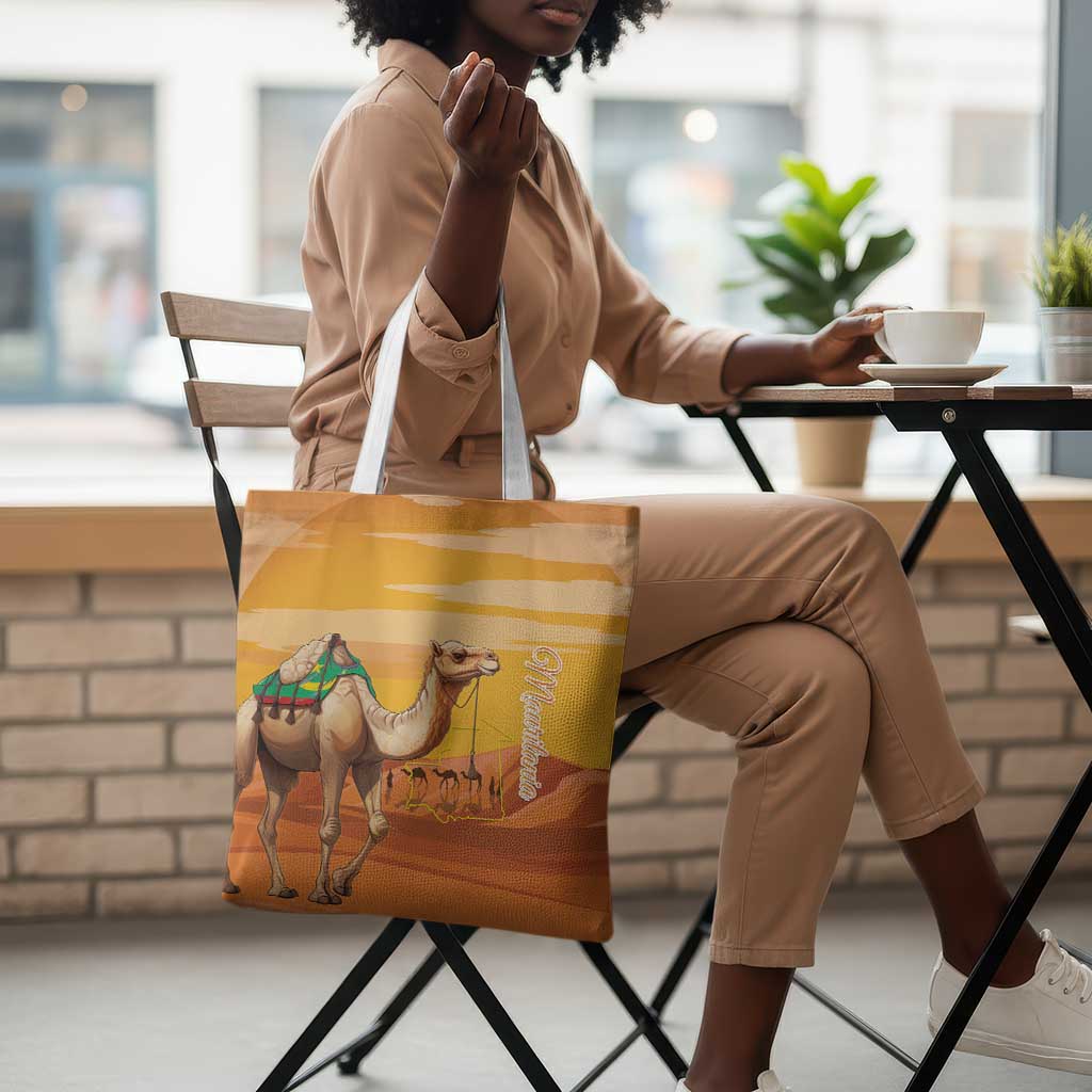 Mauritania Sahara Tote Bag Camel With Map