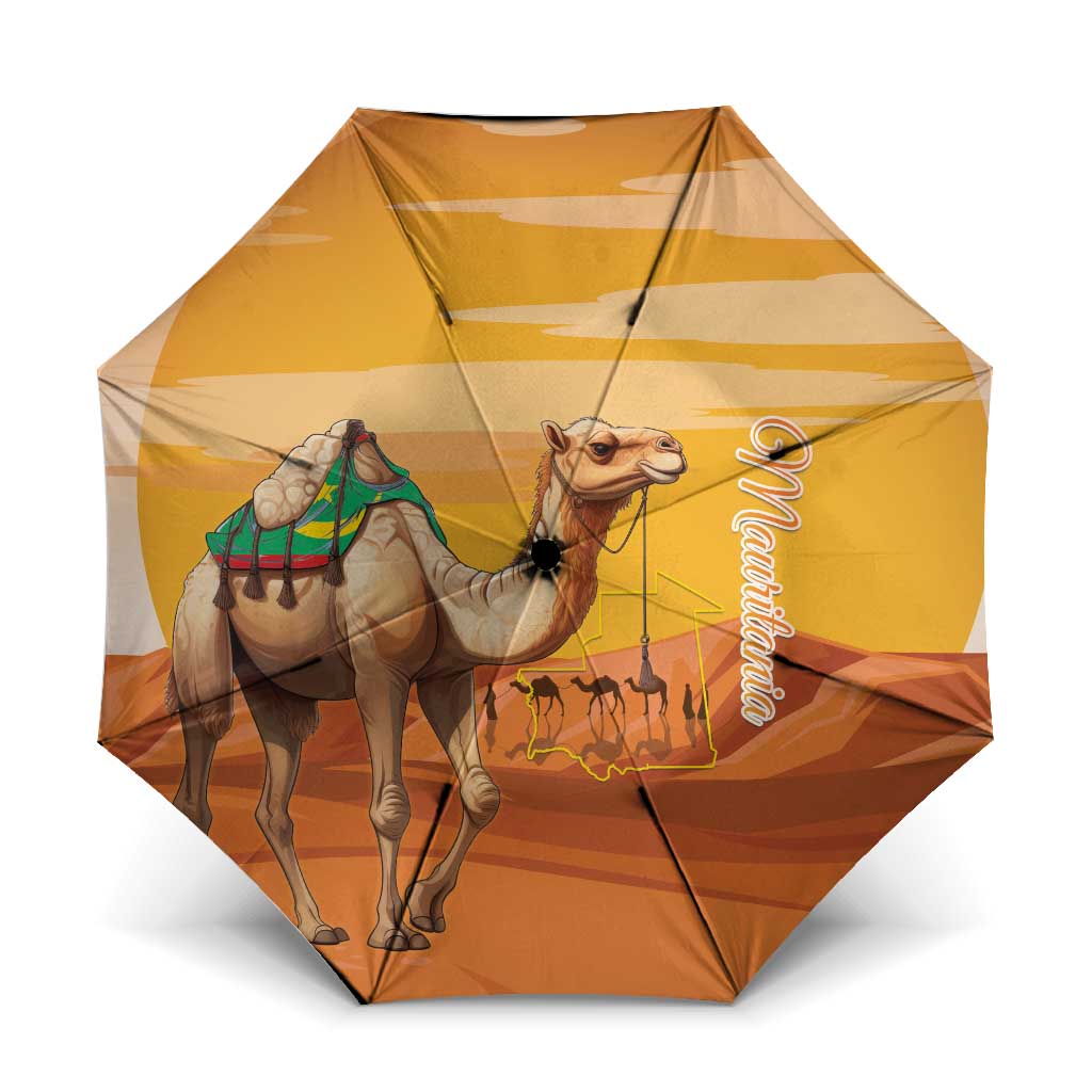Mauritania Sahara Umbrella Camel With Map