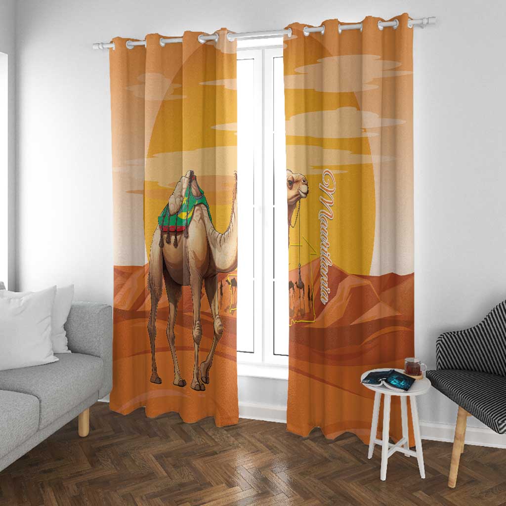 Mauritania Sahara Window Curtain Camel With Map - African Pride