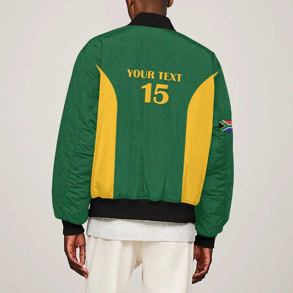 South Africa Hockey Custom Bomber Jacket Come On Ama Stokke Stokke - African Pride